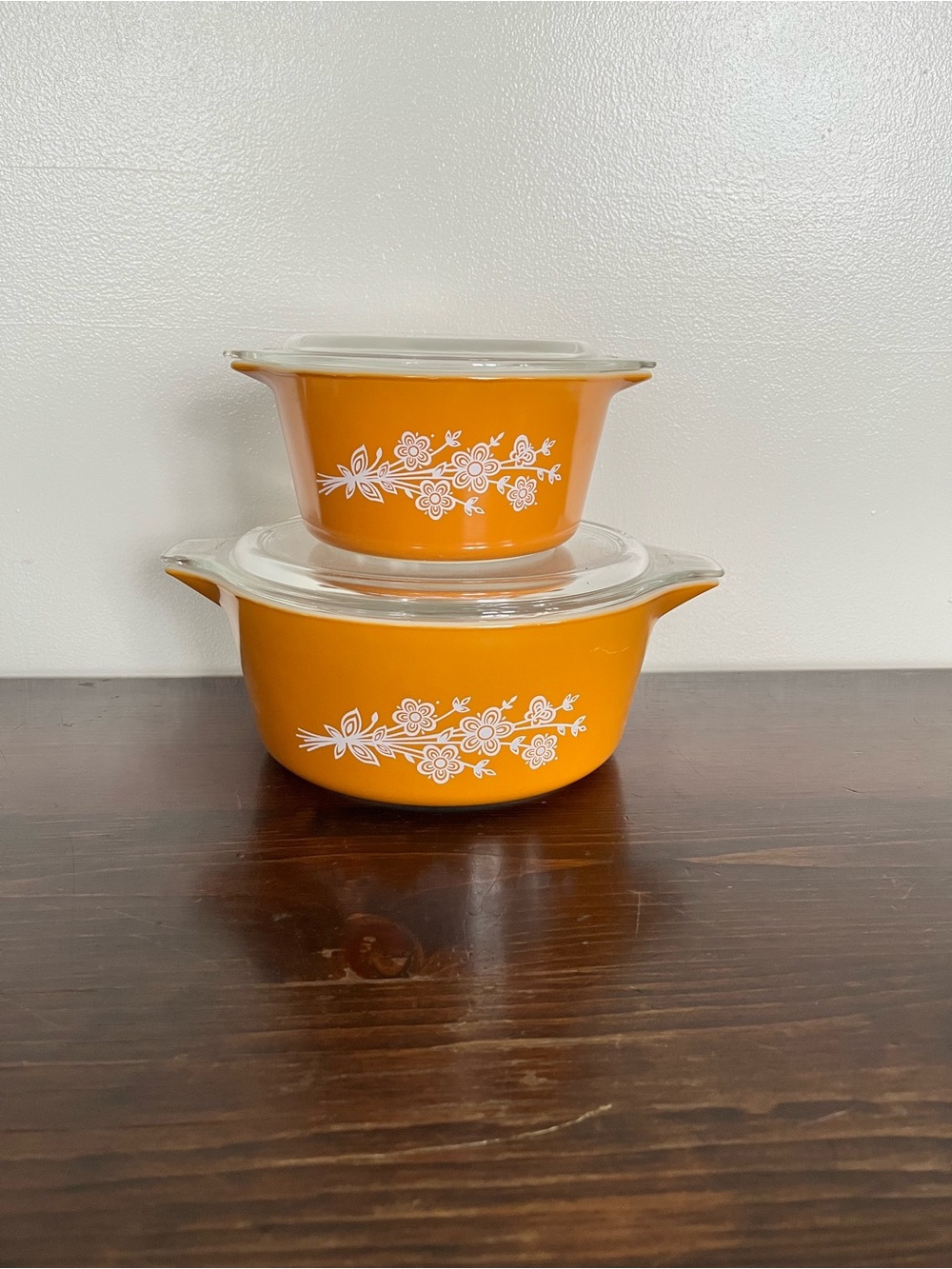 Pyrex Butterfly Gold Casserole Bowls Set